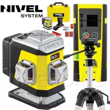 CL3R laser krzyzowy (3 x 360°) + Statyw SJJM1EX + Czujnik CLS4