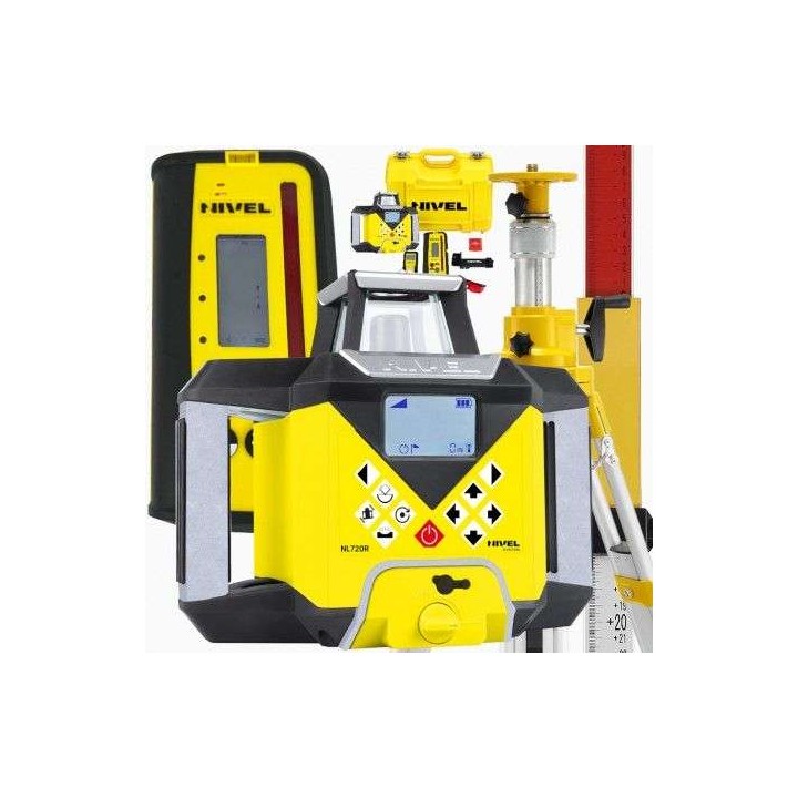 Niwelator laserowy zielony Nivel System NL720G DIGITAL + statyw SJJ1 i łata