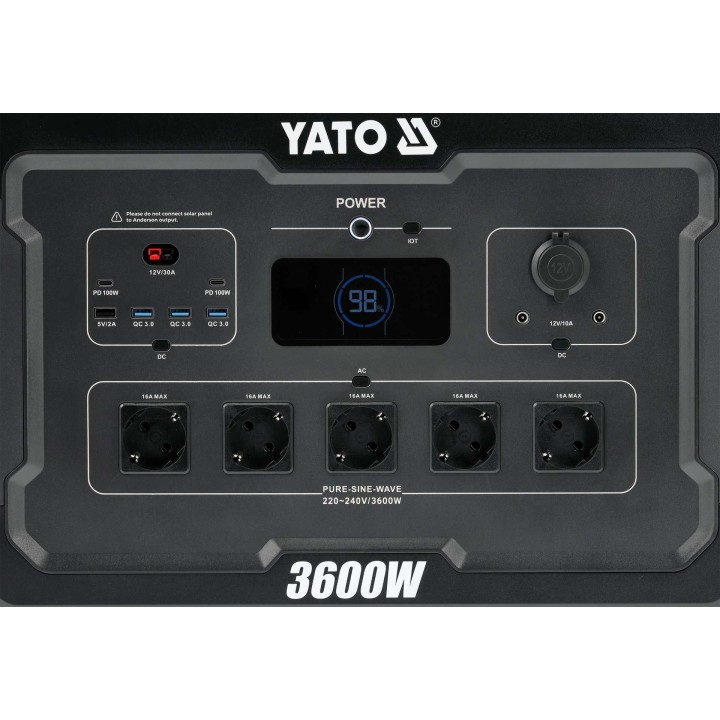 YATO YT-83096 przenośna stacja zasilania 3600W 3072Wh LiFePO4 | Emrotech