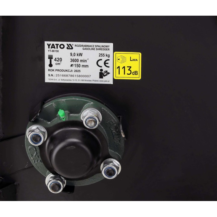 YATO YT-86158 rozdrabniacz do gałęzi 150 mm | Emrotech